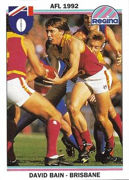 1992 AFL Regina #156 David Bain Front